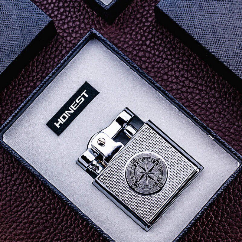 磕头虫煤油打火机男复古砂轮怀旧个性创意按压点火老式棉油打火机