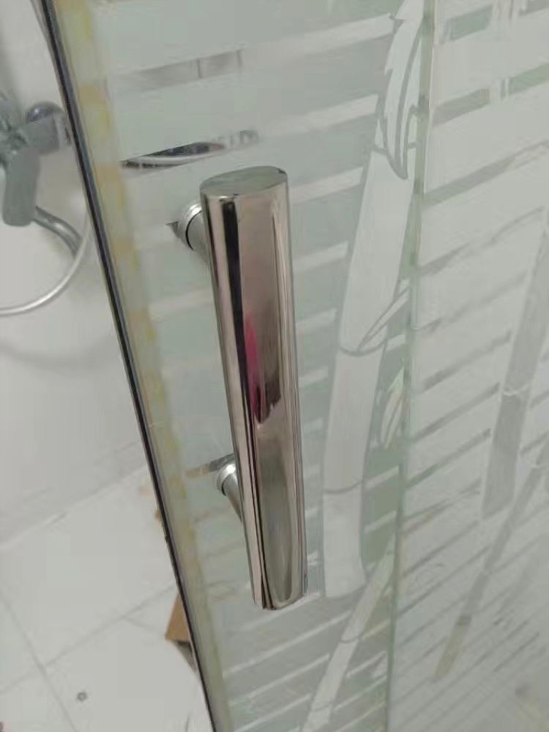 加厚不锈钢淋浴房拉手浴室玻璃移门拉手把手扶手孔距145mm