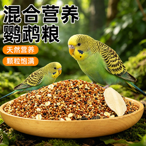 冠之亚古黍混合饲料虎皮鹦鹉牡丹鹦鹉玄凤鹦鹉鸟粮谷子鸟粮鸟食