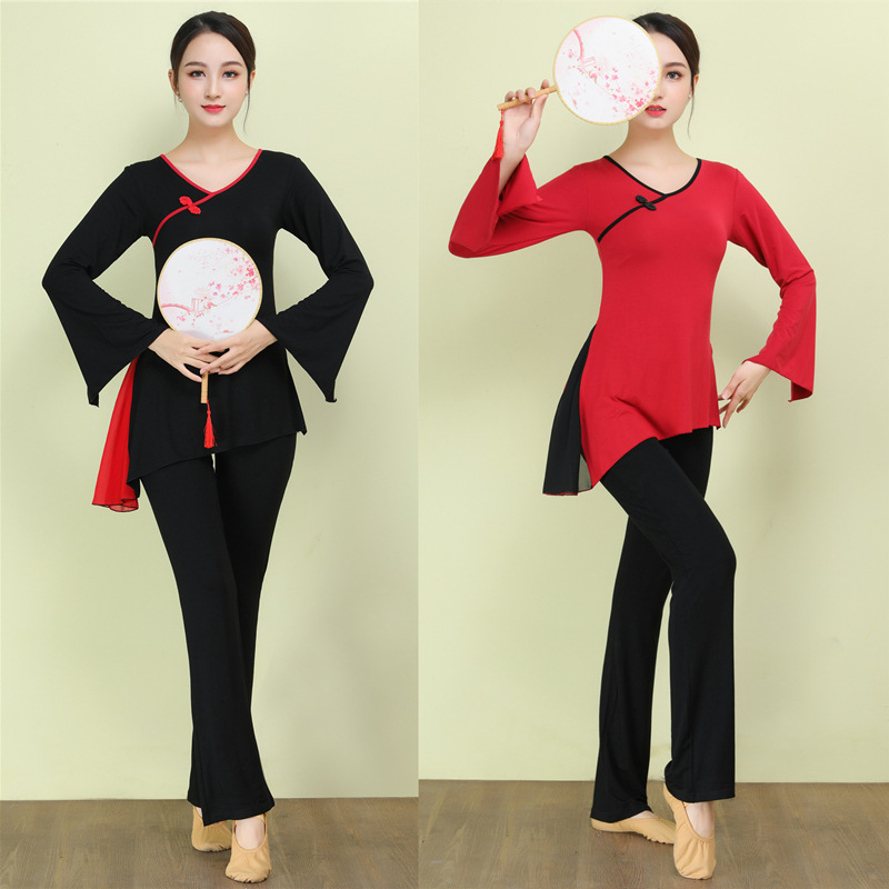 日本品质新款古典名族风舞蹈服现代舞广场舞健身服瑜伽练功服套装