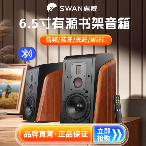Hivi惠威有源三分频HiFi书架音箱