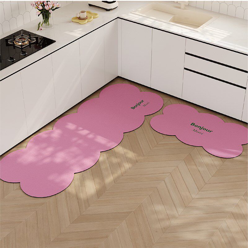 多巴胺韩式纯色厨房专用地垫硅藻泥吸水吸油浴室防滑垫耐脏可清洗