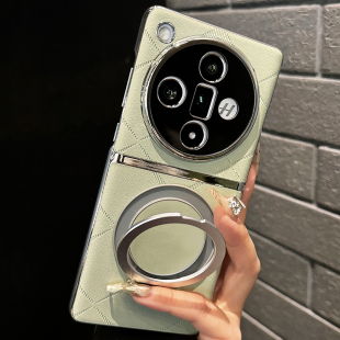 适用oppofindx7手机壳新款 外壳ultra男女5g全包镜头防摔FINDX6高级保护套 素皮Findx9pro旋转磁吸支架findx8s