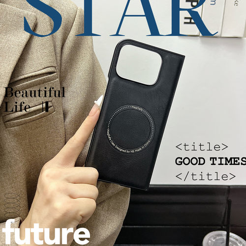 适用谷歌pixel 9pro fold磁吸手机壳素皮Magsafe无线充电手机套超薄磨砂全包PIXEL FOLD皮壳商务韩防摔全包