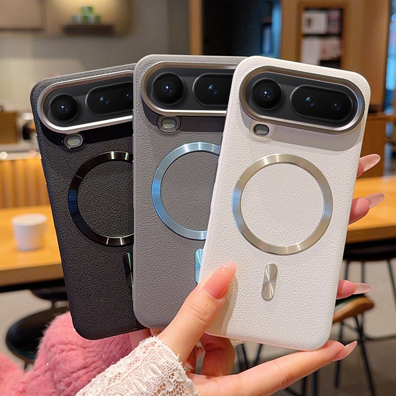 适用于荣耀magic8proair手机壳皮纹新款荣耀magic8ProAir手机保护套磁吸充电圈魔术8proair时尚商务高档外壳