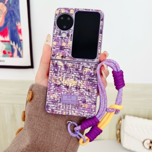 适用创意设计感皮质手提oppofindn3flip手机壳oppo新款折叠findn2flip彩色编织纹皮纹oppo小折叠屏保护套