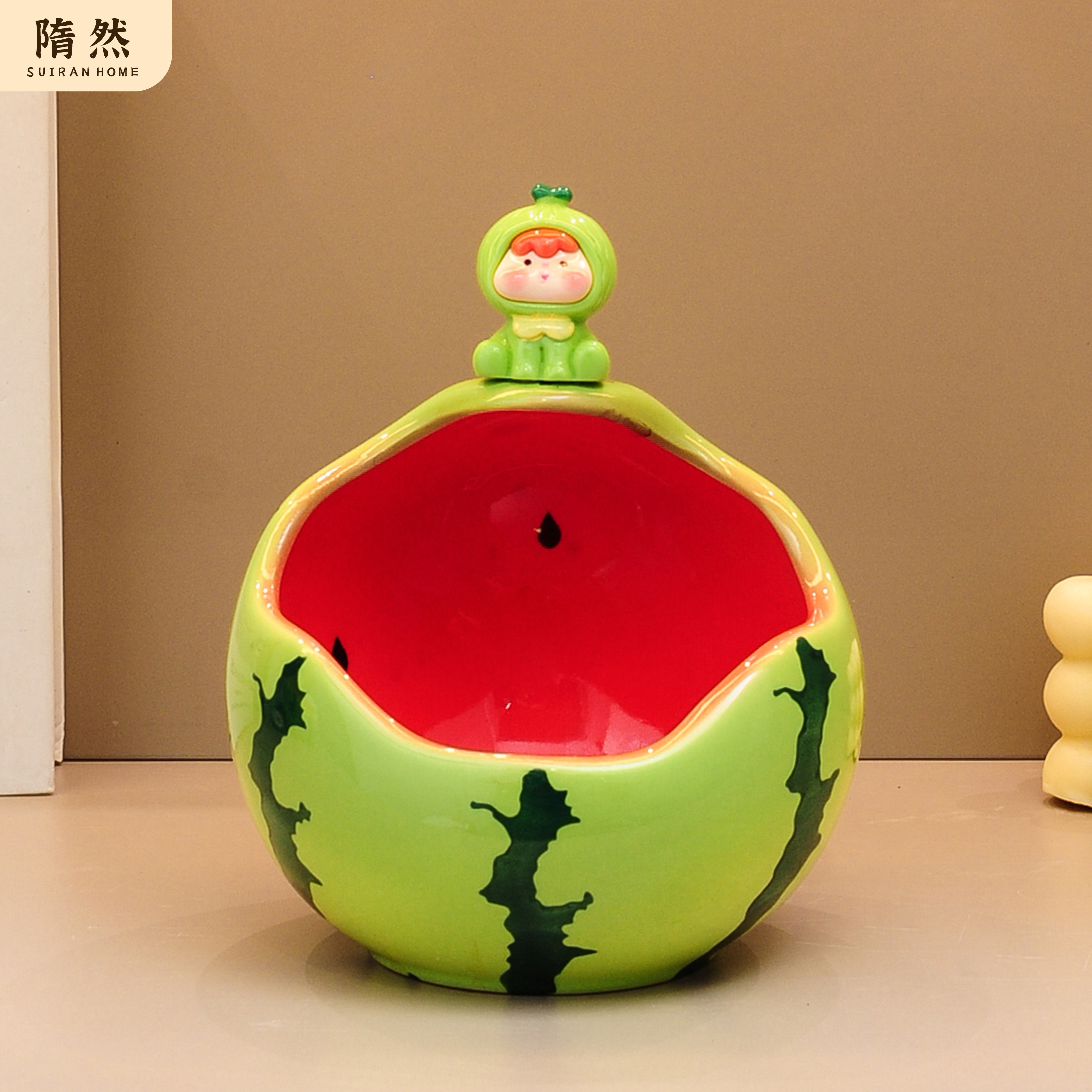 西瓜收纳盒玄关放钥匙装饰品摆件家居入户进门口鞋柜客厅置物架子,家居饰品,装饰摆件,淘宝优惠券,粉丝福利购,淘宝优惠卷