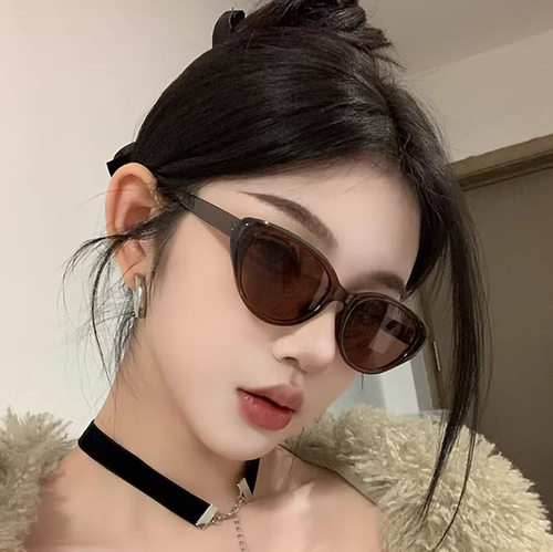 英系coss koko复古猫眼墨镜方圆脸显瘦uv眼镜高级感辣妹太阳眼镜