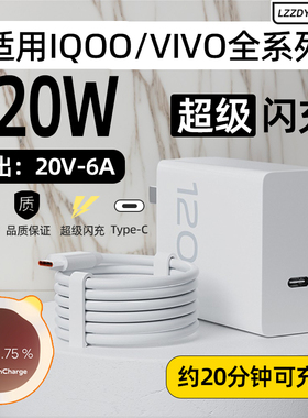 120W充电器适用vivoX100sPro超级闪充120瓦iqoo11/9pro120W充电器X90pro+闪充插头双Type-C加长2米闪充数据线