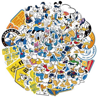 400枚迪士尼米老鼠和唐老鸭涂鸦贴纸米奇米妮儿童水杯手机文具笔记本电脑平板吉他电瓶车头盔装饰贴画防水diy