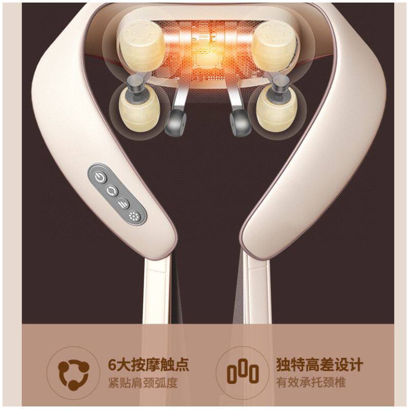 电动颈椎按摩器肩颈按摩披肩多功能肩膀腰背部敲捶打家用按摩仪