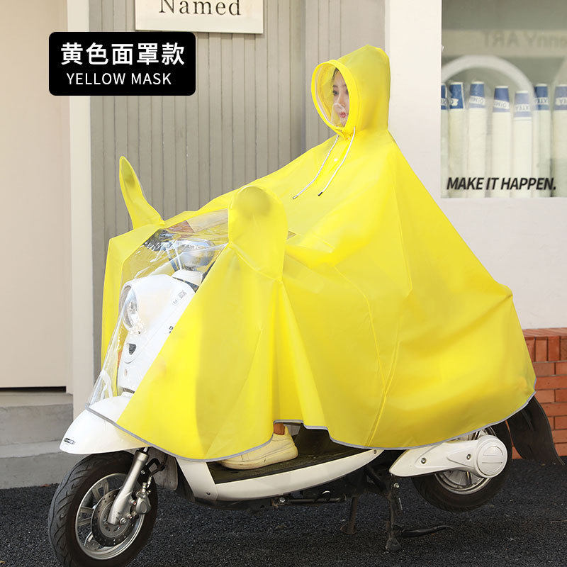 电动车雨衣防风罩款防暴雨单人男女款EVA电瓶车摩托车挡风雨披