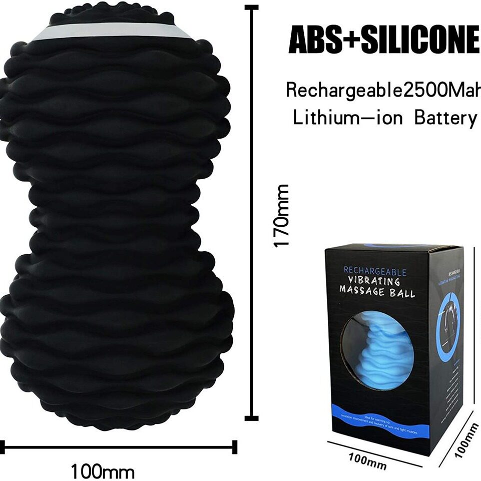 4档震动刺激肌肉放松电动按摩球深层肌肉按摩震动双球usb充电