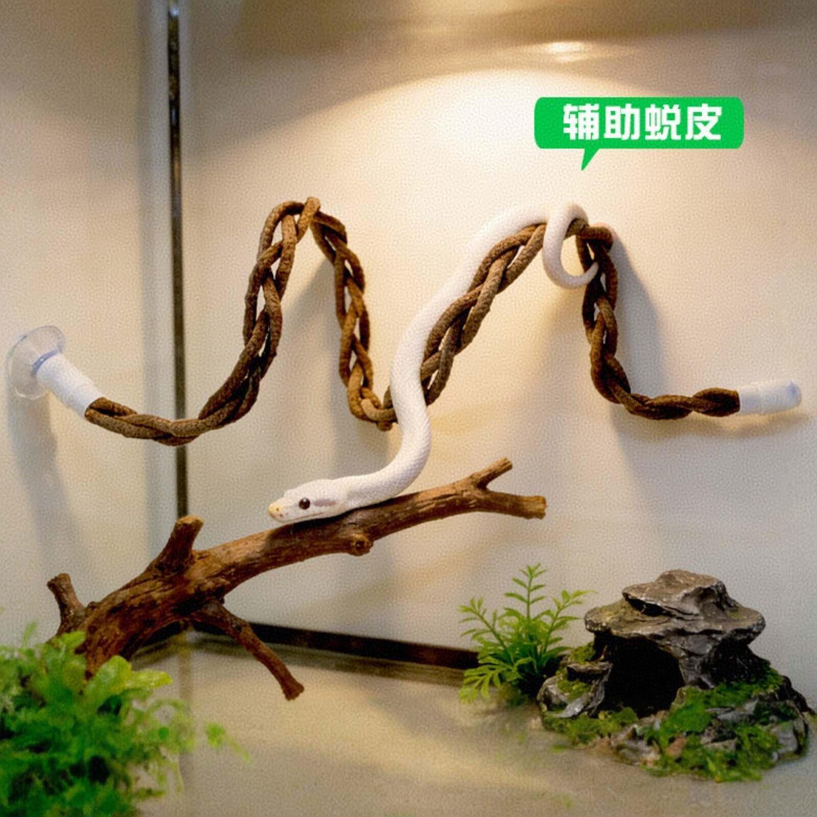 爬宠树藤攀爬架吸盘设计造景丰容彷真攀爬架蛇守宫蜥蜴可辅助蜕皮