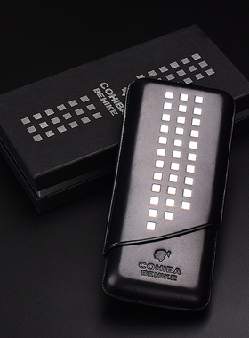 GRUS雪茄套外出盒便携皮套烟盒大尺寸CH003-限量版三支装皮套