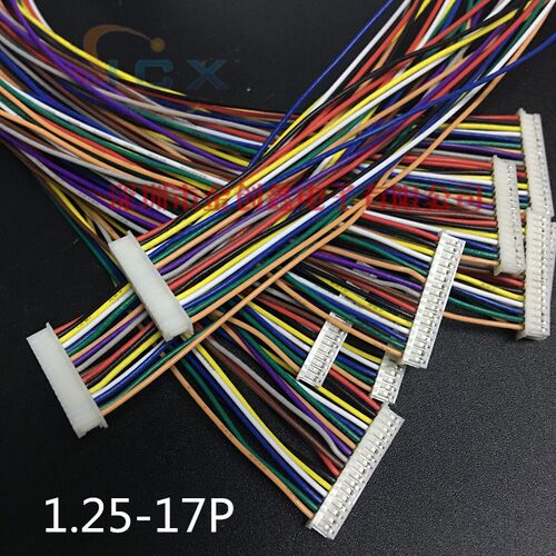 连接线 1.25MM 17P 单头镀锡电子线彩排线端子线 10CM/20CM30CM长