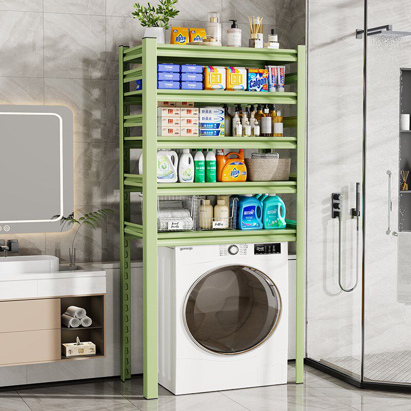 家用浴室置物架多层落地货架一体靠墙储藏洗衣机收纳下空角钢架子