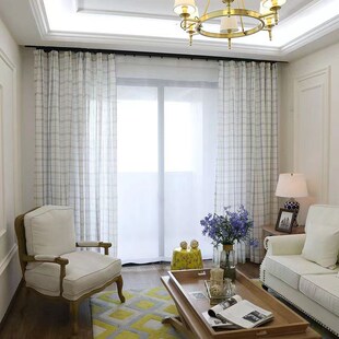 窗纱亚麻纱窗帘遮光透气纱帘客厅阳台隔断帘飘窗纱透光遮阳纱成品