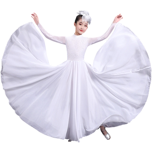 新款儿童演出服装女六一开场舞大摆裙大气歌伴舞蹈服元旦晚会表演