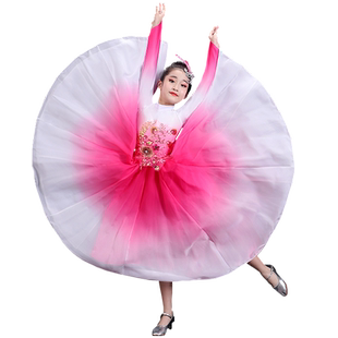 新款儿童开场舞大摆裙六一演出服装大气歌伴舞蹈服元旦表演服学生