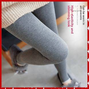 plush thick 加绒裤 leggings warmers with foot Winter cotton