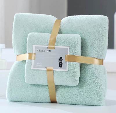 promotion 浴巾 face towel + bath towel set shower towel 2pcs