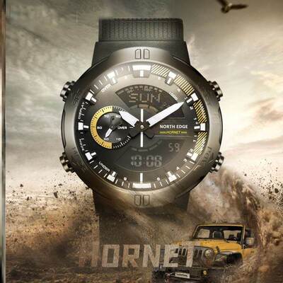 HORNET Digital Watch Men's Sports Watches Dual Time男士