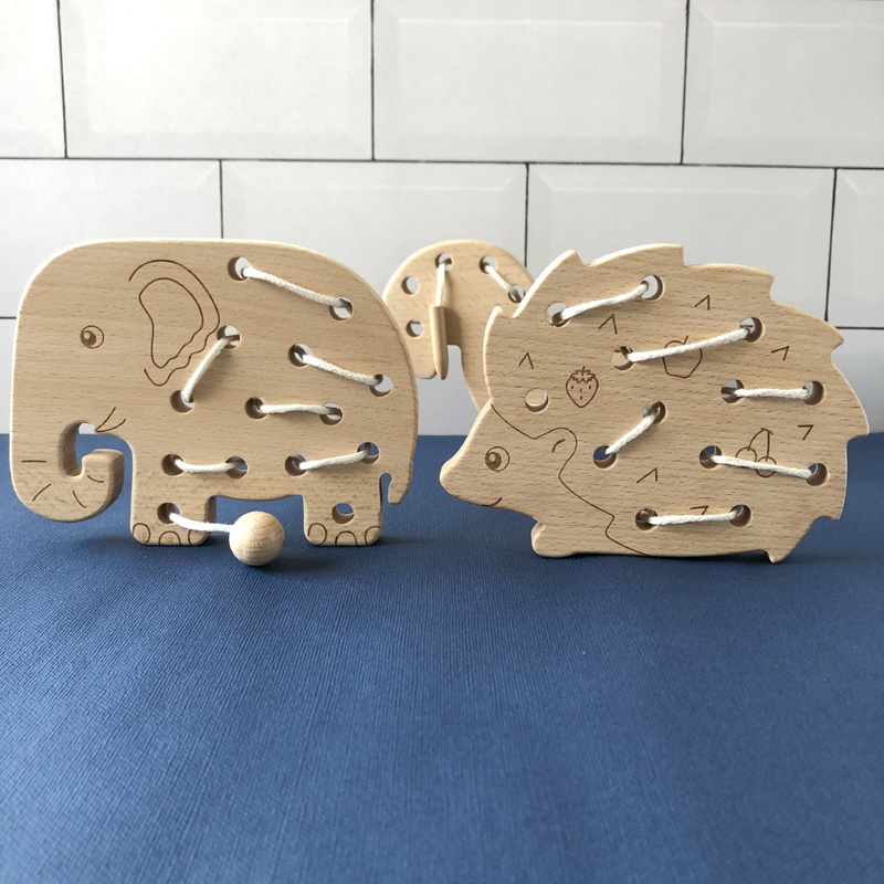 宝宝早教实木穿线板串珠绕珠