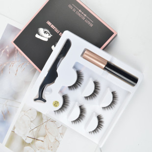 Magnetic False Eyelashes Eyeliner Eyelash Curler Set 眼线液