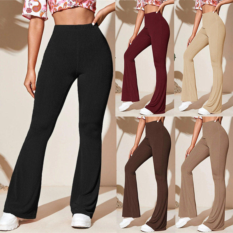 3XL plus size flared high-waisted yoga pants for women大码裤