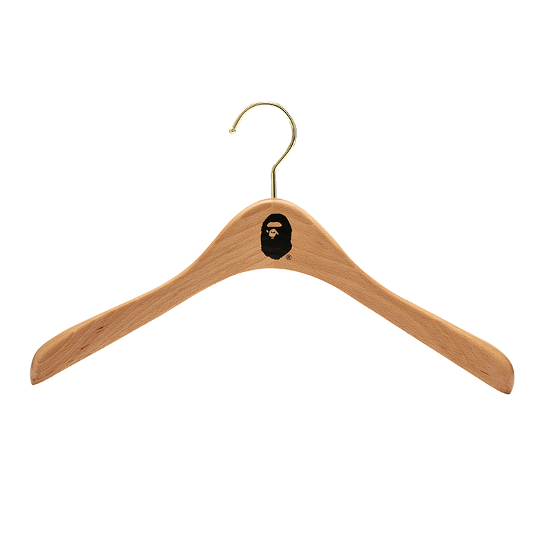 BAPE猿人头实木轻奢榉木家居无痕无坎西装大衣晾衣衣架