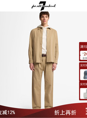 7 For All Mankind25新品男装法式时尚休闲简约经典修身衬衫上衣