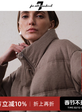 7 For All Mankind25新品上市短款羽绒服女冬季休闲保暖厚外套