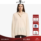 针织衫 女 Mankind26新品 简约小v领翻领羊毛慵懒休闲长袖 For All