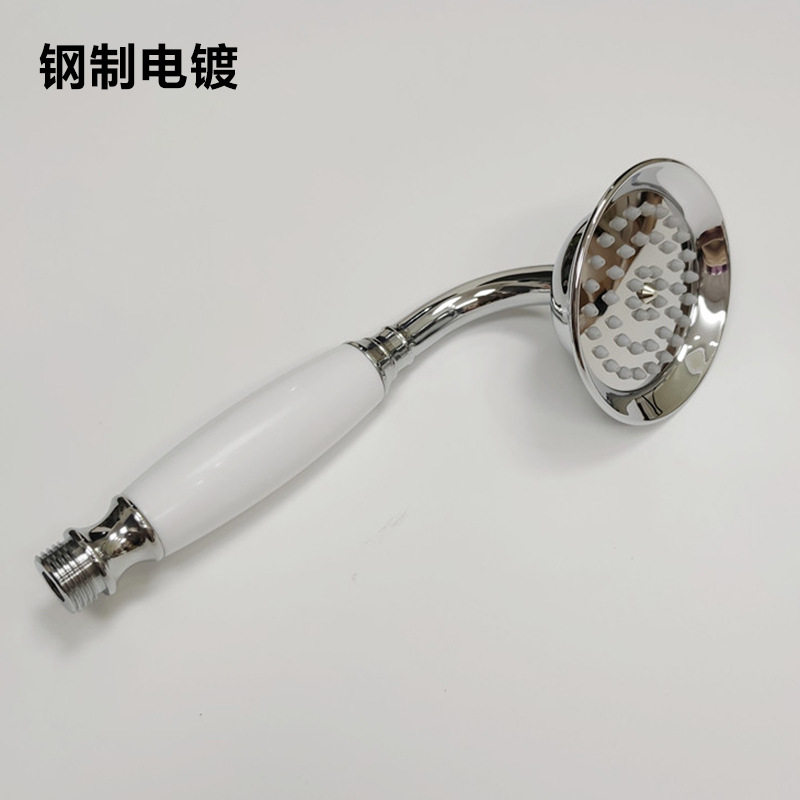 全铜淋浴手持花洒喷头 古复古黑色金色莲蓬头手喷水暖配件