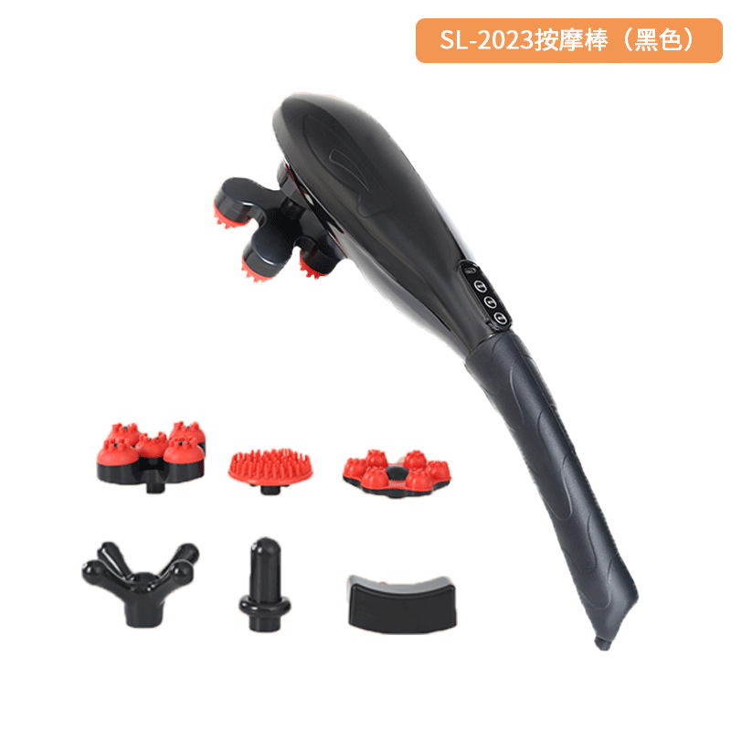 智能无线手持按摩棒便携式颈部腰部背部腿部颈椎仪震动捶打按摩器
