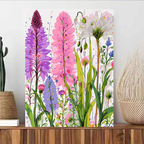 治愈花卉系列客厅diy手工填色