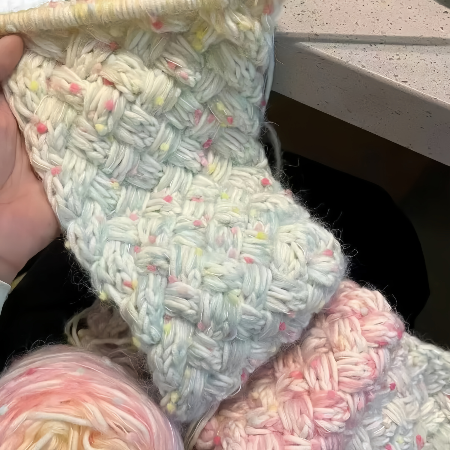 围巾手工diy毛线送闺蜜编织