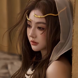 异域风头饰敦煌沙漠拍照额头链旅游埃及额饰波西米亚风蛇形发饰女