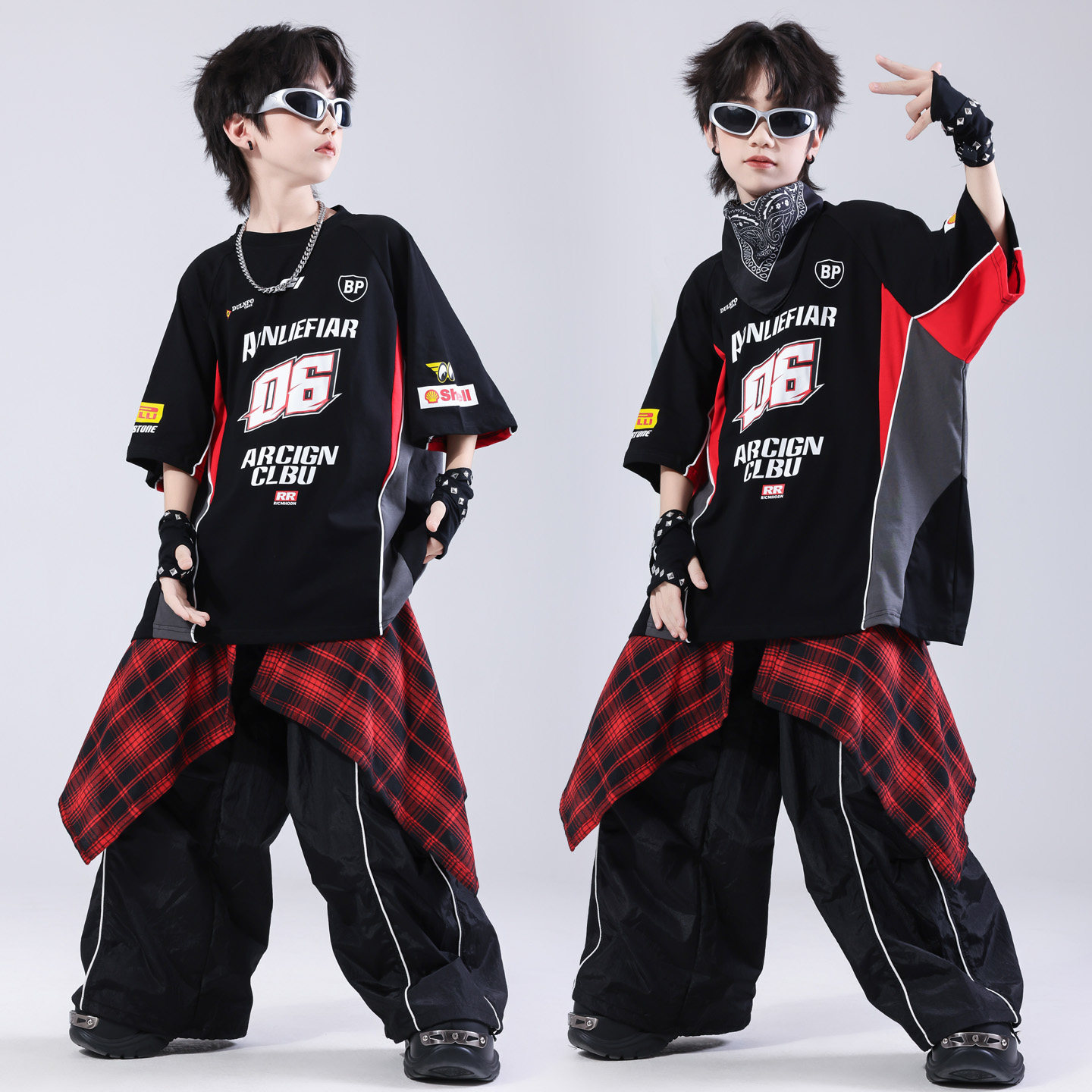 男童街舞服装hiphop炸街演出服装