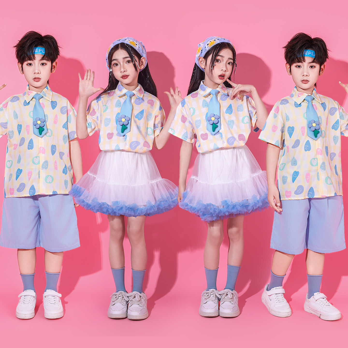 六一儿童表演服装幼儿园大合唱凸凸裙舞蹈服小学生啦啦队演出服饰