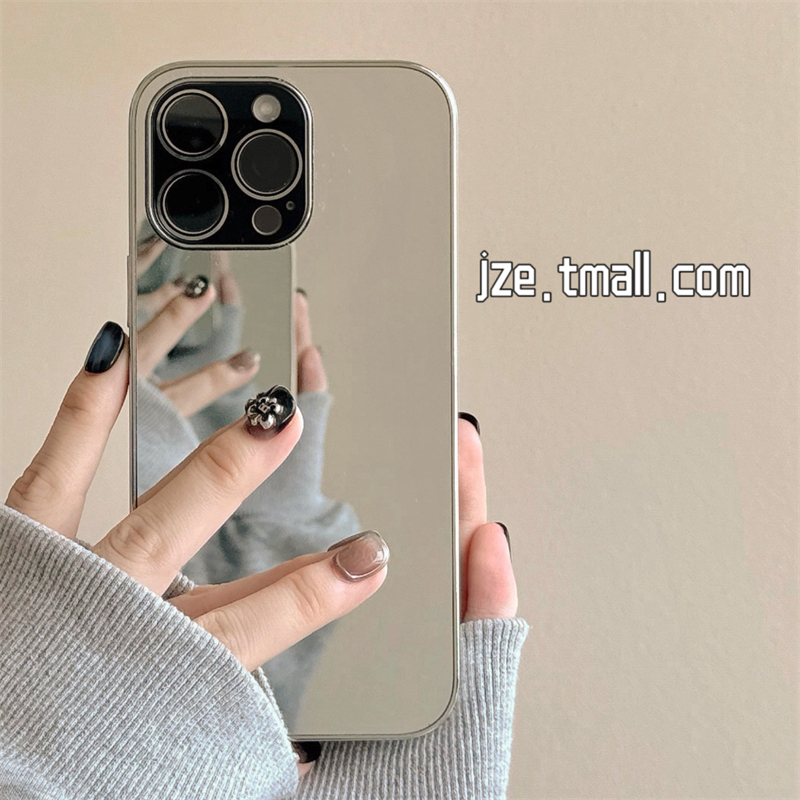 ins自带镜头膜补妆镜适用苹果15手机壳iphone16ProMax新款15promax男女13百搭简约16pro超火网红14全包保护套