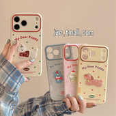 16pro女款 jze 韩风简约波点可爱立体小狗适用苹果17ProMax手机壳iphone15新款 13超好看15pro全包防摔保护套14