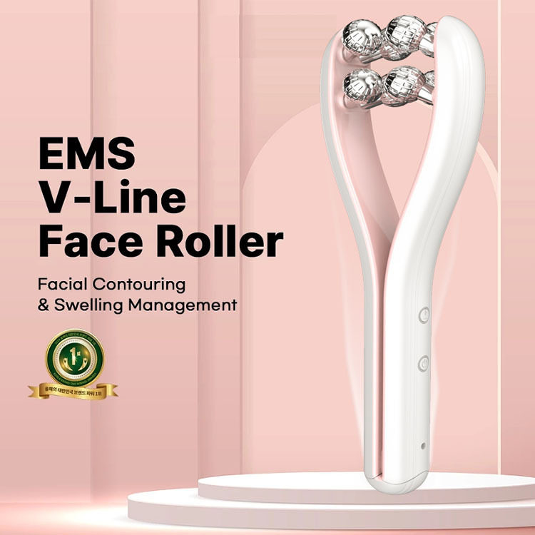 ems滚轮式面诊仪电动款V脸机感应式充电脸部按摩器脸部塑形家用