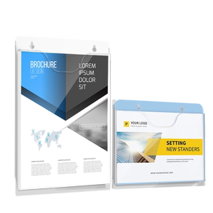 报刊架 亚克力资料架宣传册a4挂墙传单杂志文件架挂放a4纸的文件盒作业指导书收纳盒单页架资料册架子上墙A3