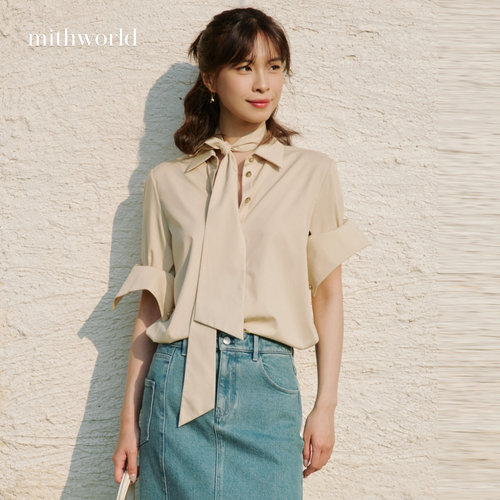 mithworld沵媞轻薄绑带衬衫