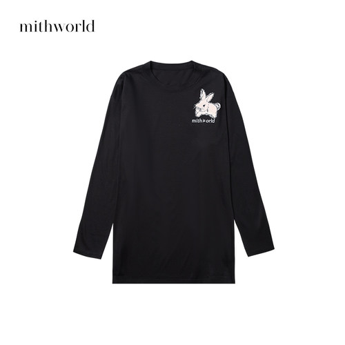 mithworld沵媞兔子圆领长袖T恤