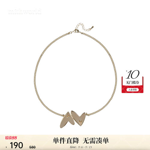 mithworld沵媞浅金爱心锁骨项链