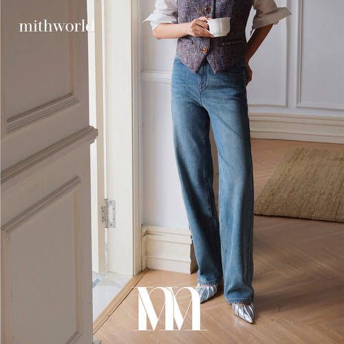 mithworld沵媞直筒牛仔裤