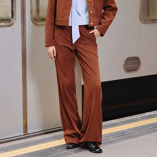 mithworld沵媞高腰美拉德阔腿裤